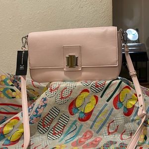 Inc International Concept Edenne Chain Baguette shoulder Bag,pale pink